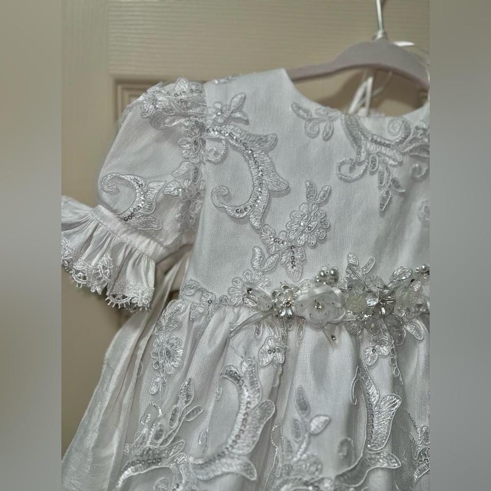 TODDLER GIRL Baptism Dress - Picture 3 of 4